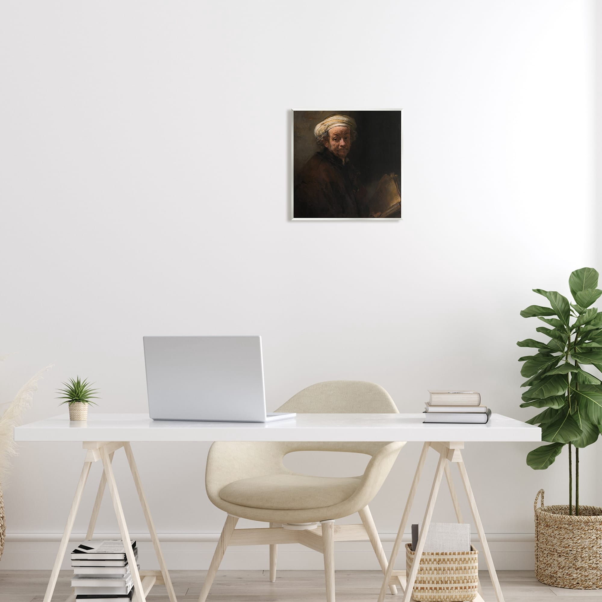 Stupell Industries Self Portrait as the Apostle Paul Classic Rembrandt Painting Painting Unframed Art Print Wall Art, Design by one1000paintings