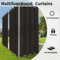 thumbnail image 4 of Rideaux Intérieurs Extérieurs pour Patio \ Panneau de Rideau à Oeillets Bloquant le Soleil pour Intimité, Rideaux Résistants aux Intempéries pour Gazebo, Véranda avant, Pergola, Kaki G x H Panneau, 4 of 8