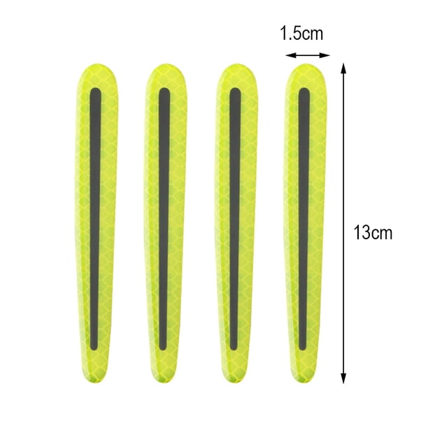 Adhesivo Para Manija De Puerta De Coche, 4 Uds., Cinta Reflectante De Advertencia, Tiras Reflectantes Automáticas, Marca De Seguridad Para Conducción, Accesorios De Estilo De Coche Cateissary VI007276-00