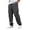 Gray, variant on Men Solid Color Cargo Pants Tighten Waist Drawstring Multi Pockets Fashion Casual Sports Trousers for Male Outdoor Daily Wear