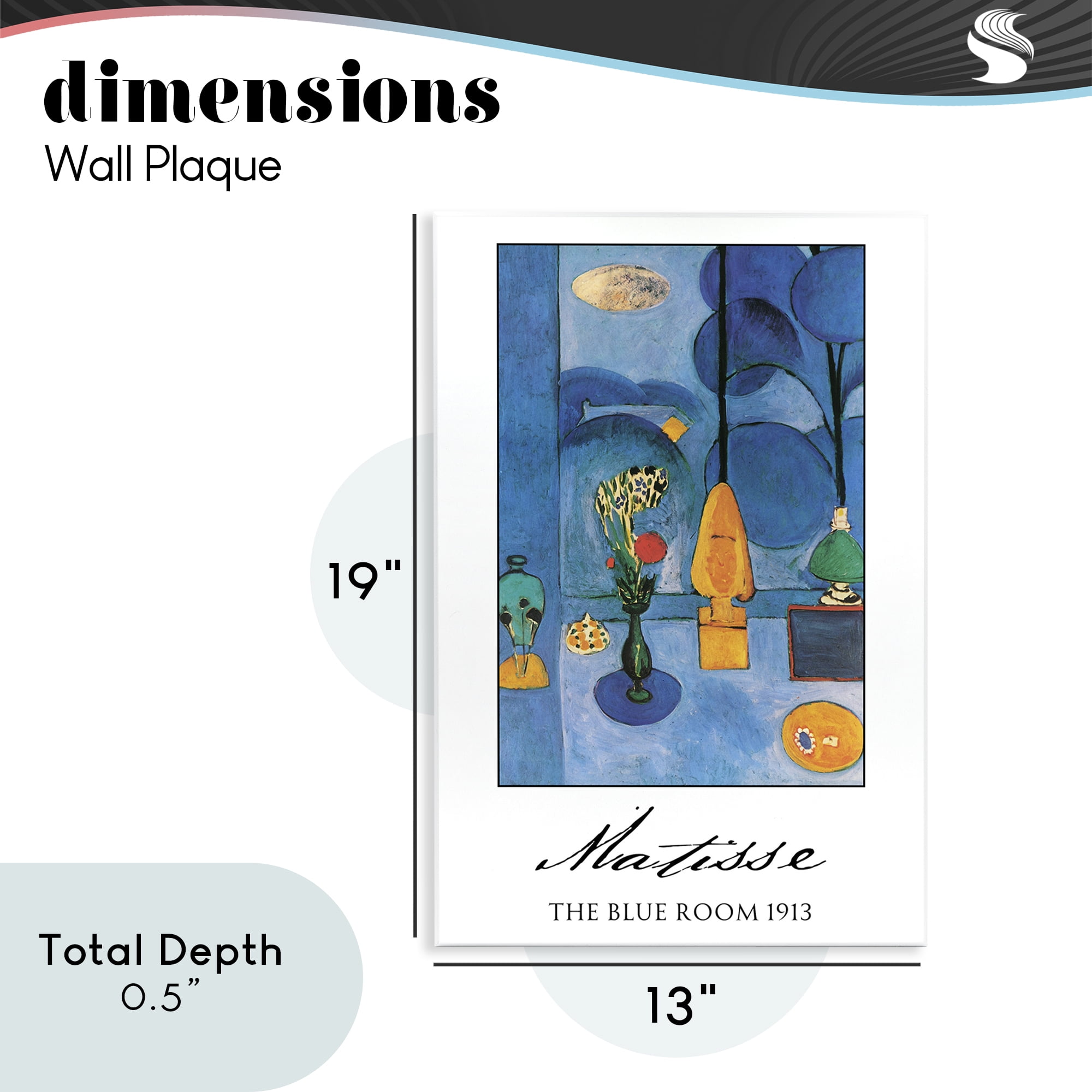 Matisse The Blue Room Wall Plaque Art, design by Vintage Hustle