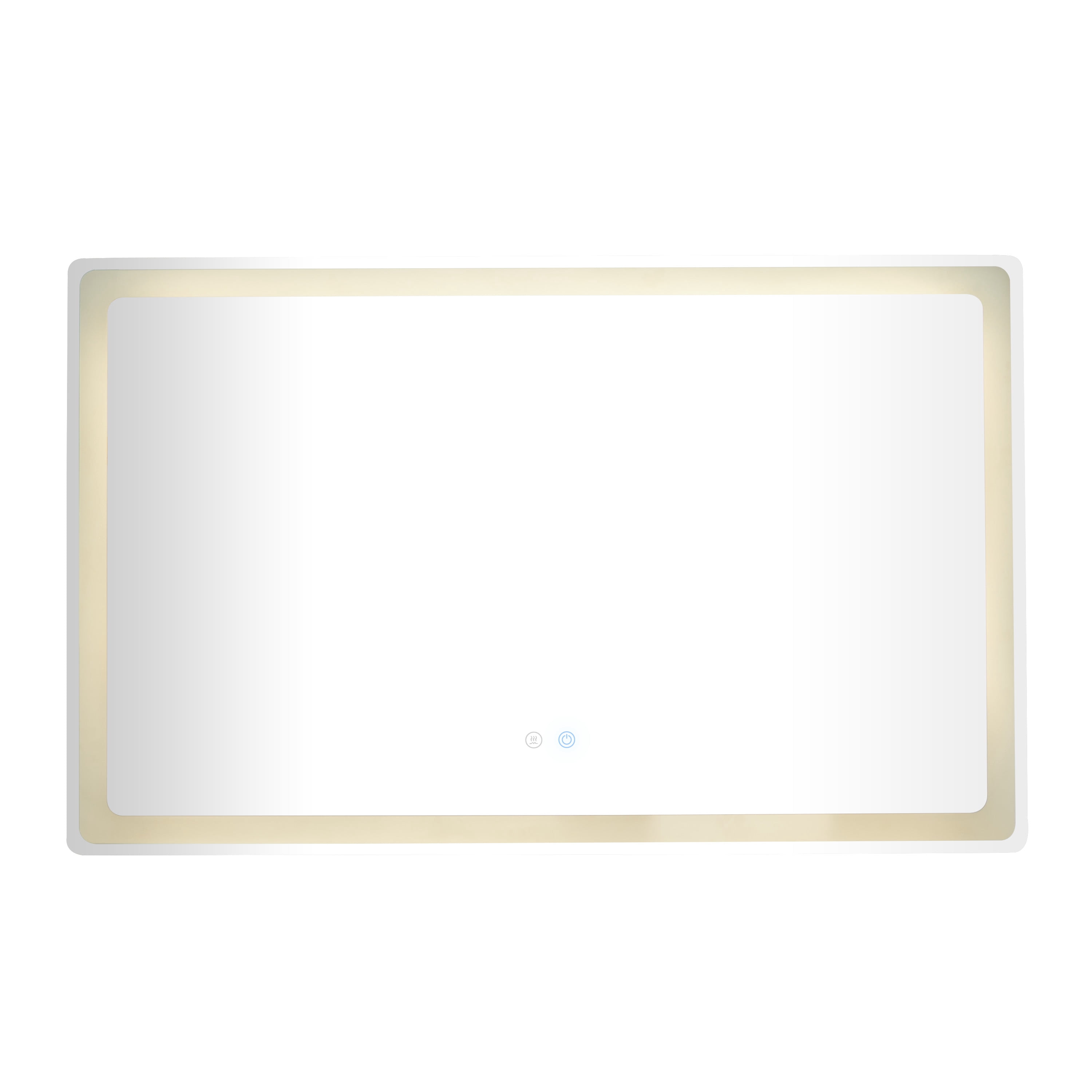 DecMode 47" x 30" Silver Anti Fog Mirror with LED Light