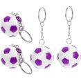 thumbnail image 2 of KAKOWELY 4 llaveros de fútbol con forma de balón deportivo, para mochilas, adornos colgantes, recuerdos de fiesta., 2 of 5