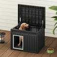 thumbnail image 4 of SSyao Plastic Dog House Outdoor Indoor Dog Kennel with Liftable Roof & Good Black/Gray-Gray, 4 of 11