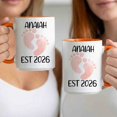 thumbnail image 3 of Customizaholic Personalized Baby Footprints Mug - Custom Name and Year Design, New Family Milestone Keepsake Gift, 3 of 5