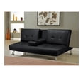 thumbnail image 3 of Sofá Cama HomeTrends Negro con portavasos central, 3 of 4