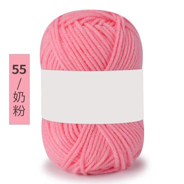 Xiao Hua 2 rollos de hilo de punto rosa, 25 gramos por rollo, hilo de punto suave hecho a mano, adecuado para principiantes, suéteres y fundas de almohada decorativas tejidas a crochet.