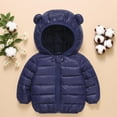 thumbnail image 2 of Kids Winter Coat Baby Girls Puffer Coat Cute Bear Ear Hooded Jackets with Pockets Zipper Up Down Coats for Baby Girls Outerwear Coats Baby Boy Clothes 4-5 Years, 2 of 3