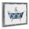 thumbnail image 4 of Vintage Chinoiserie Bathtub Gray Framed Floater Canvas Wall Art, design by Lettered and Lined, 4 of 10