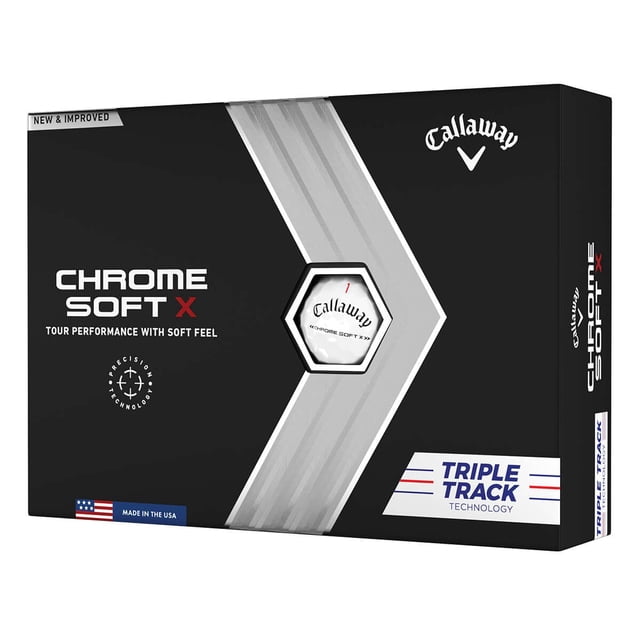 Pelotas de golf Callaway Chrome Soft X 2022 Triple Track blancas