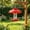 Red A, variant on Kafsov Bird Feeder Rain Guard - Plastic Dome Shield, Weatherproof Squirrel-Proof Cover for Outdoor Tube, Tray & Dome Feeders Clear