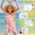 thumbnail image 5 of SEANATIVE 7-8 Year Kid Girl Swimsuit with Mesh Skirt Coverup One Piece Beach Travel Bathing Suit Comfortable Stretch Summer Swimwear with Adjustable Strap, Daisy Pink, 5 of 7