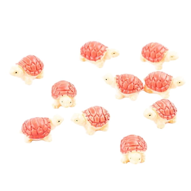Kit de 10 adornos de tortuga marina en 3D para manualidades Amarillo