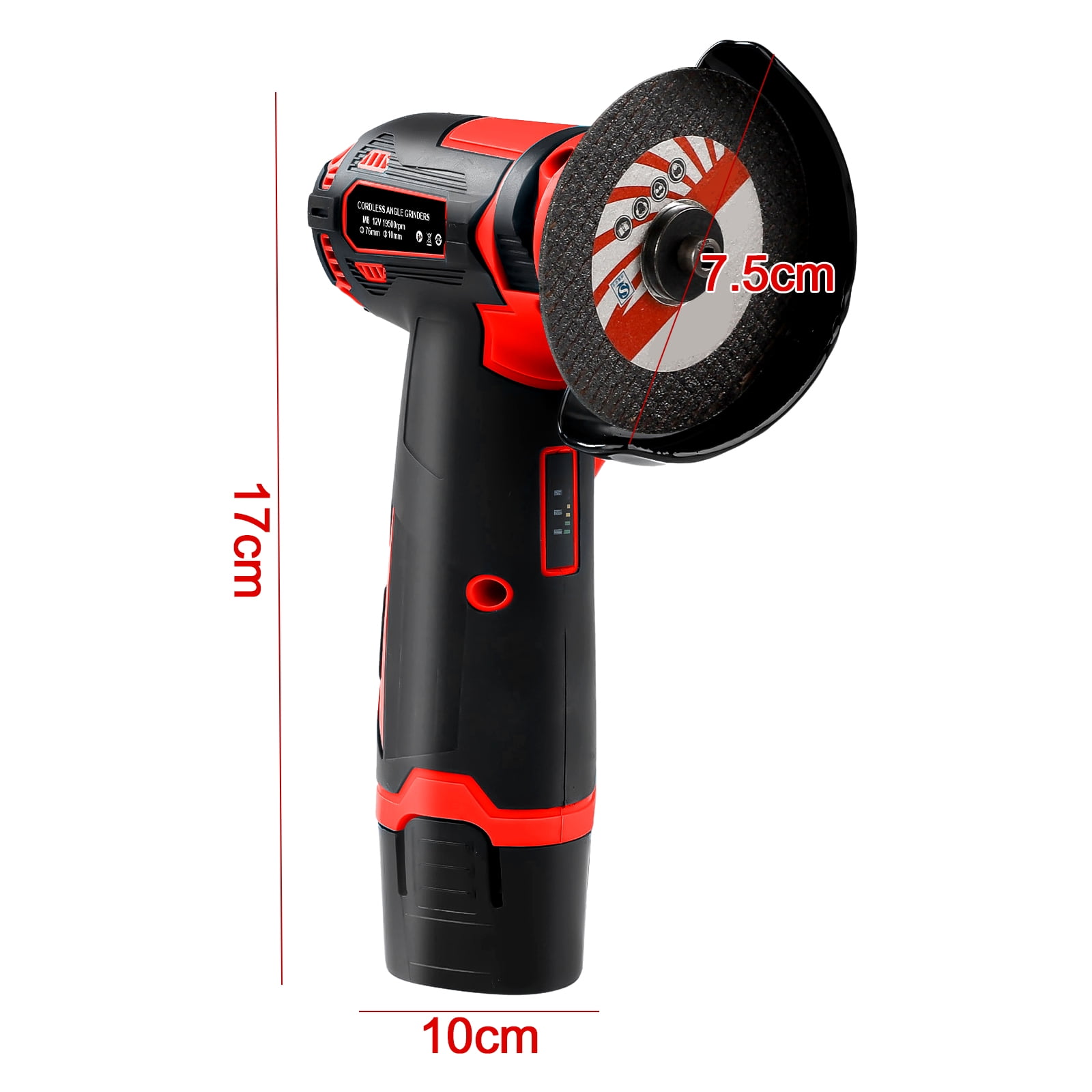 Victool 3 Inch 12V Lithium Electric Angle Grinder Handheld Polishing Grinding Machine Power Tools US