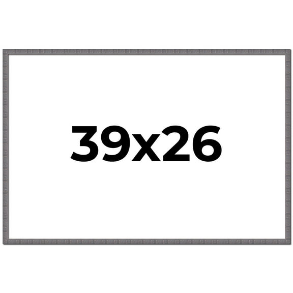 39x26 Frame Slate Blue Distressed Rustic Solid Wood Picture Frame | 0.75 Inch Moulding Width |