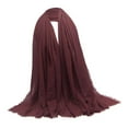 thumbnail image 2 of Las Mujeres Musulmanas de Moda Suave Bufanda Larga Hijab Chal Judío Cabeza Bufandas Cuello para proteger , Vino rojo, Los 90x180cm Salvador Dali Bufanda de algodón suave para mujer, 2 of 7
