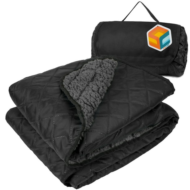 SUN CUBE Waterproof Outdoor Blanket, Sherpa Picnic Blanket for Beach