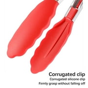 RuiJiao 9 Silicone Cooking Tongs - Non-Stick, Heat Resistant Up to 480°F, 304 Stainless Steel Kitchen Utensils