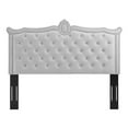 thumbnail image 3 of Modway Louisa Tufted Performance Velvet Full/Queen Headboard in Light Gray, 3 of 7