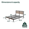 thumbnail image 6 of Zinus 35" Kai Bamboo and Metal Platform Bed Frame, King, 6 of 10