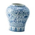 thumbnail image 2 of CoudarTitie Ceramic Flower Vase Floral Arrangement Traditional Elegant Flower Organizer Blue Light Blue, 2 of 9