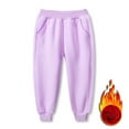 thumbnail image 2 of AOMPMSDX Toddler Girls Boys Kids Sport Soild Casual Fashion Beach Cargo Casual Pants Spring Summer Homewear Outwear For Kids Purple 18 Months-24 Months, 2 of 3