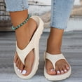 thumbnail image 2 of Rokment Ortho Flip Flops for Women Lightweight Waterproof Bathroom Shower Slippers Beach Summer Swim Pool Non Slip Walking Slip on Slides Water Sandals White Size 7.5, 2 of 7