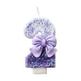 thumbnail image 2 of Oioii Purple Candle Birthday Candles Purple Butterfly Cake Decorations Sequins for Anniversary Celebrations Party Supplies, C, 2 of 4