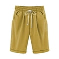 thumbnail image 1 of OUSITAID Womens Summer Shorts Solid Five Points Plus Size Pants on Clearance, 1 of 5