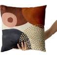 thumbnail image 3 of Abstract Boho Pillow Covers 18X18 In Aesthetic Navy Blue Burnt Orange Geometric Decorative Couch Pillow Cases Set of 2 Mid Century Modern Home Minimalist Decor for Room Bedroom Bed Cushion Outdoor, 3 of 6