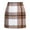 Camel, variant on JGNGSHN Plaid Skirts for Women Trendy High Waist Bodycon Pencil Wool Mini Skirt