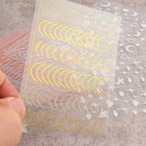 Rose Gold Half Moon Totem 3d Nail Sticker