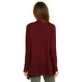 thumbnail image 3 of Women & Plus Classic Open Front Rayon Drape Lightweight Cardigan, 3 of 3