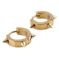 thumbnail image 4 of UDIYO Unisex Titanium Steel Punk Rivet Ear Studs Spike Hoop Huggie Piercing Earrings, 4 of 6