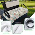 thumbnail image 5 of Golf Cart Seat Covers for 2 Seater,Boho Flower Microfiber Cart Seat Towel Blanket,Spring Watercolor Botanical Paisley Floral Leaf Absorbent NonSlip Bench Seats Protector for Golf Course 51"x31", 5 of 9