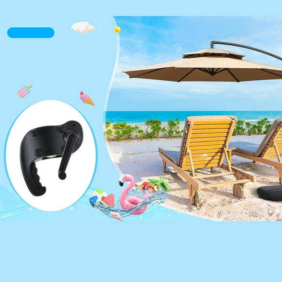 Manivela para sombrilla de patio, piezas para sombrillas de exterior, para patio, balcón y terraza Negro