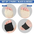 thumbnail image 6 of Metatarsal Pads, Bunion Pads, Ball of Foot Cushions with Soft Gel (2 Pairs) - Fabric Compression - Metatarsalgia, Mortons Neuroma, Calluses, Blisters, Foot Pain Relief, Felt Foot Pads for Women Men, 6 of 7