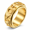 Gold, variant on Men's Egyptian Symbol Spinner Ring, Stainless Steel 8mm Rotating Band, Sizes 6-12, Ankh and Scarab Detail, for Concerts, Parties and Casual Outings, Birthday Gift for Him