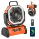 thumbnail image 1 of NeoFeel Ventilador con batería recargable de 20000 mAh con control remoto/luz LED/temporizador, ventilador de piso con pedestal oscilante portátil con batería de 112 horas para dormitorio, fiesta, cam, 1 of 5