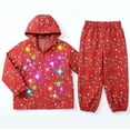 thumbnail image 1 of Traje con Luces para Niños, Conjunto Estampado de 2 Piezas con Chaqueta y Pantalón, Outfit Llamativo para Fiestas, Reuniones y Temporada Festiva, 1 of 5