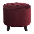 thumbnail image 4 of Safavieh Ottoman de Rangement en Touffeté de Chêne Amélia en Rouge, 4 of 5