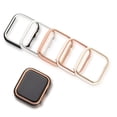 thumbnail image 4 of Compatible for Apple Watch Case Series 3/2/1 38mm [NO Screen Protector], Hard PC Plating Bumper Frame Shockprooof Lightweight Protective Case Cover for iWatch Series 3/2/1 38mm, White/Gold, 4 of 10
