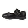thumbnail image 5 of Petalia Girls' School Shoes with Double Mid strap and Floral Shaped Buckle Accent - Black, 2, 5 of 5