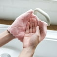 thumbnail image 2 of Vikakiooze 5Pcs Nonstick Oil Coral Velvet Hanging Hand Towels Kitchen Dishclout, 2 of 2