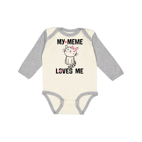 Inktastic My Meme Loves Me Girls Girls Long Sleeve Baby Bodysuit