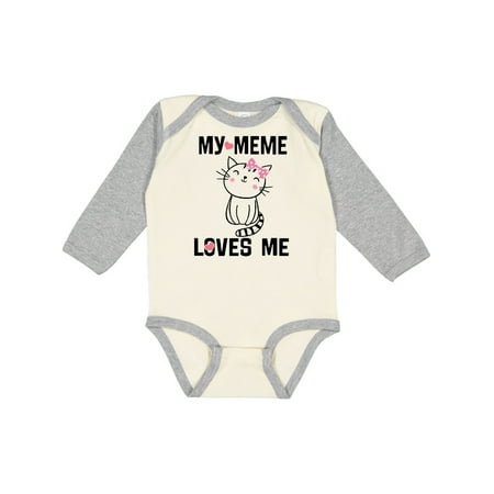 

Inktastic My Meme Loves Me Girls Girls Long Sleeve Baby Bodysuit