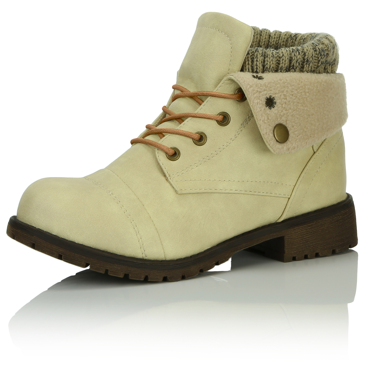 Ankle Pocket Boot Combat Booties Lace 
