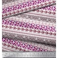 thumbnail image 3 of Soimoi Purple Poly Georgette Fabric Rose & Wild Animal Skin Patchwork Printed Fabric 1 Yard 42 Inch Wide, 3 of 3