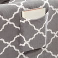 thumbnail image 3 of Great Bay Home Stretch Printed Velvet Plush Washable Recliner Slipcover  (Recliner, Lattice - Grey), 3 of 4