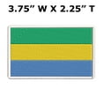 thumbnail image 2 of Gabon Flag Embroidered Iron-on Patch, 2 of 2